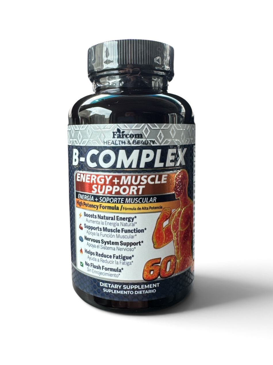 B- Complex - Energy + Muscle Support - 60 Capsules