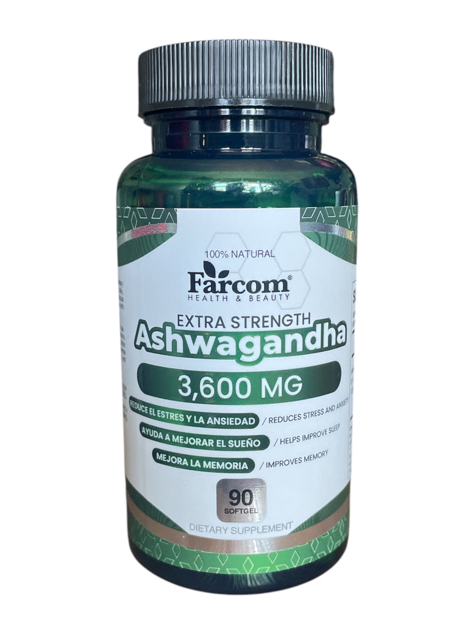 Extra- Strength - Ashwagandha - 3,600 MG- 90 Softgels Capsules